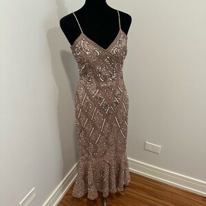 Gianna Bini dress size 2 in light purple with silver sequins